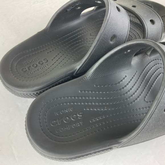 Crocs Classic Slide Sandal Black Women Sz 9 Mens 7 Comfort Slip On - Picture 5 of 6